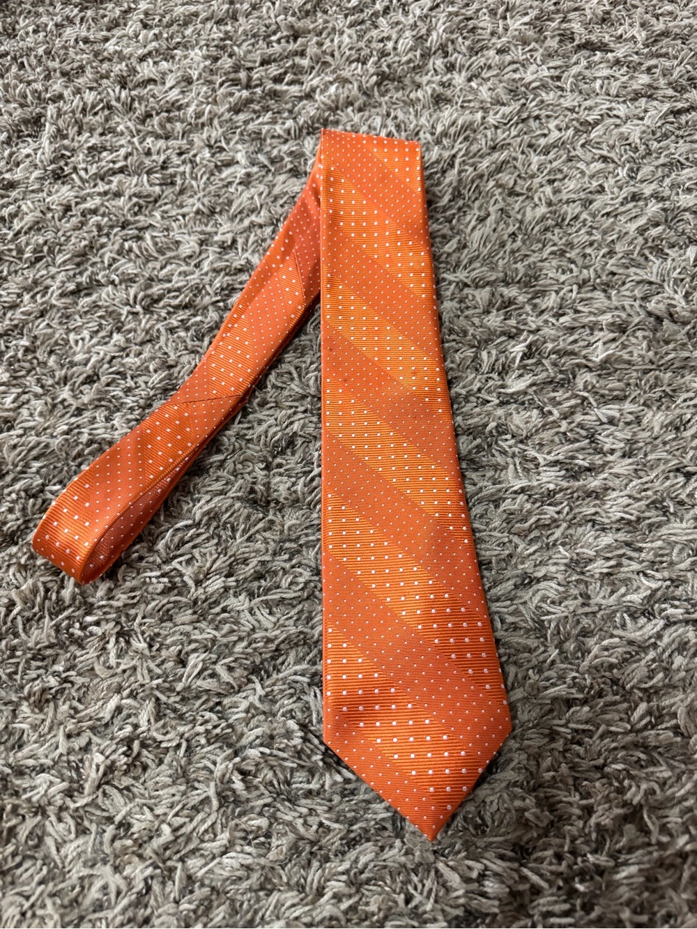 The Tie Bar Orange Dot Silk Tie